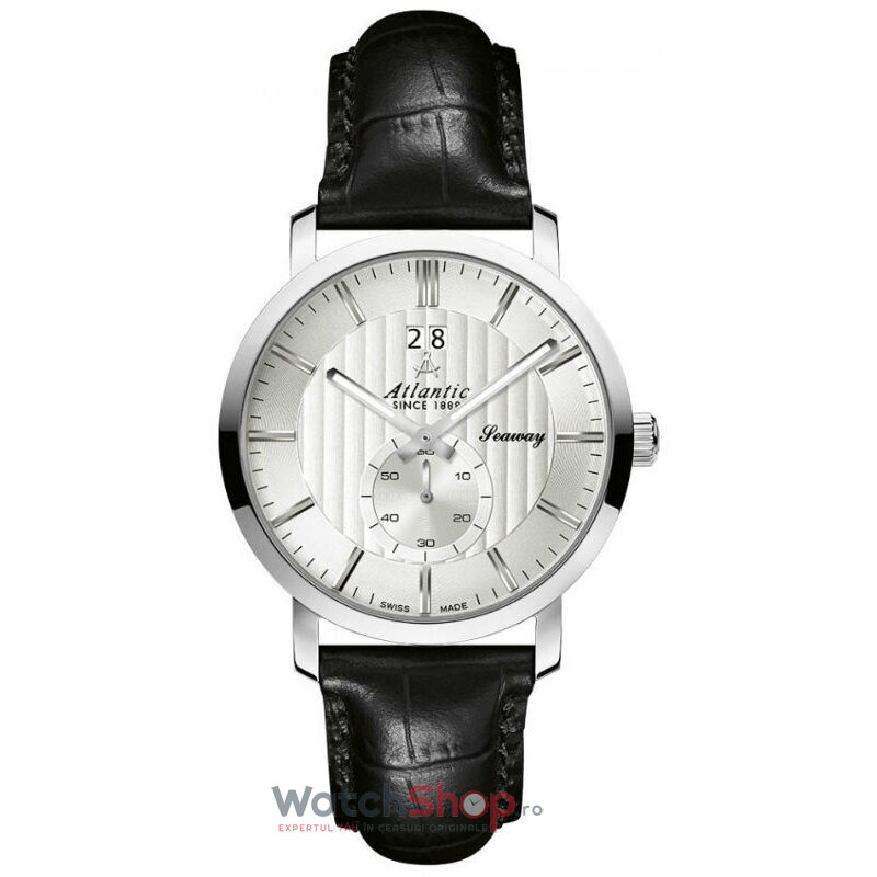 Ceas Barbatesc Casual Atlantic Argintiu SEAWAY 63360.41.21 Quartz Original cu Comanda Online