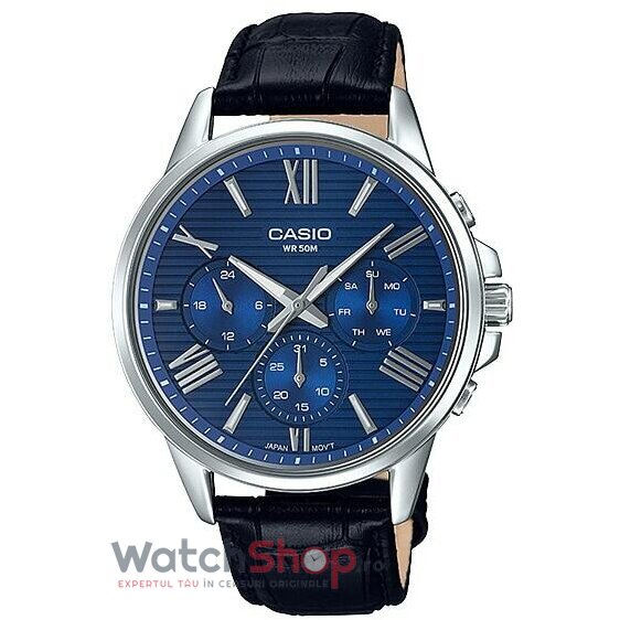 Ceas Casio Barbatesc Casual Albastru Enticer MTP-EX300L-2AVDF Quartz Original cu Comanda Online