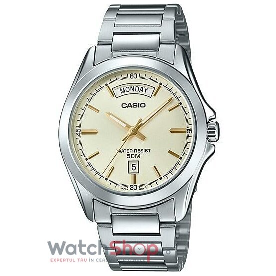 Ceas Casio Barbatesc Casual Champagne MTP-1370D-9AVDF Quartz Original cu Comanda Online