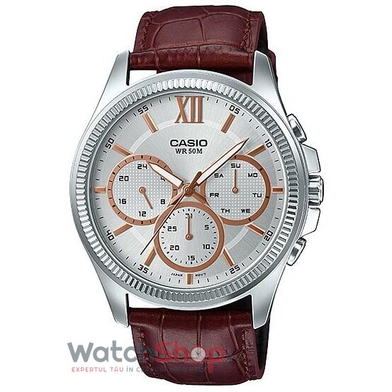 Ceas Barbatesc Casual Casio Gri MTP-E315L-7AVDF Quartz Original cu Comanda Online