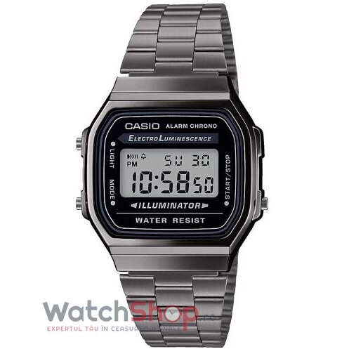 Ceas Casio Barbatesc Casual Negru RETRO A168WEGG-1AEF Retro Quartz Original cu Comanda Online