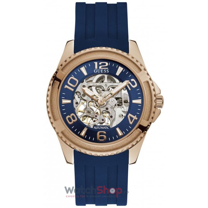 Ceas Guess Barbatesc Casual Albastru ELITE W1268G3 Automatic Original cu Comanda Online