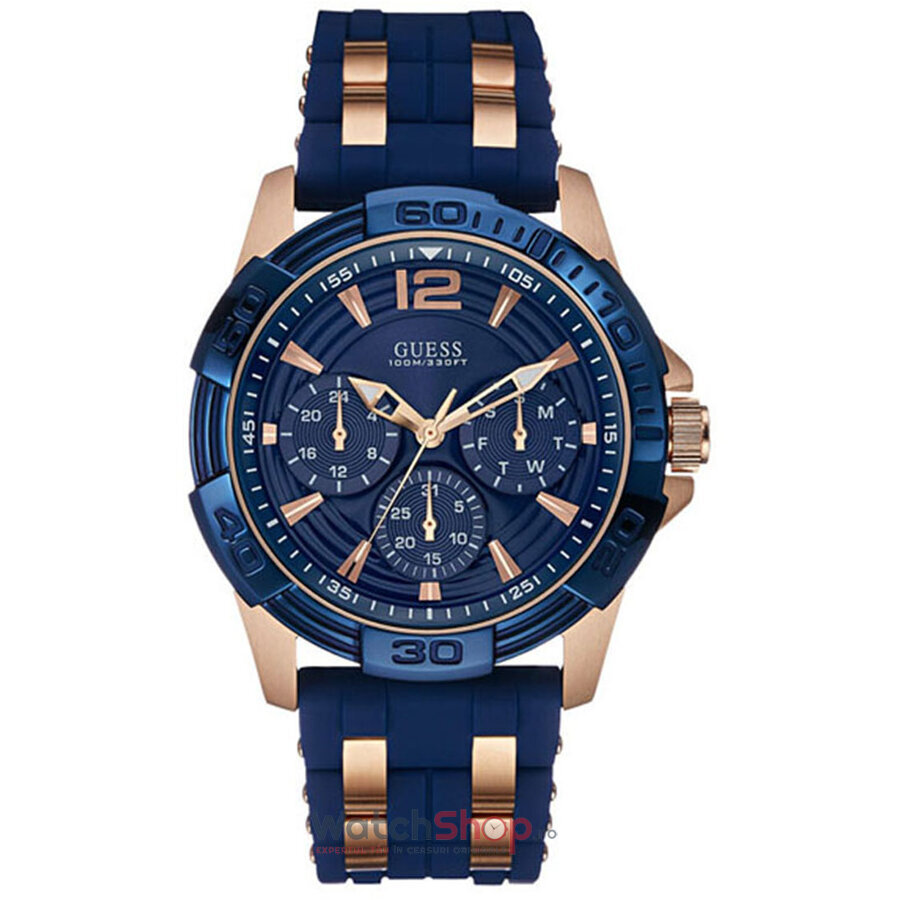 Ceas Guess Barbatesc Casual Albastru OASIS W0366G4 Quartz Original cu Comanda Online