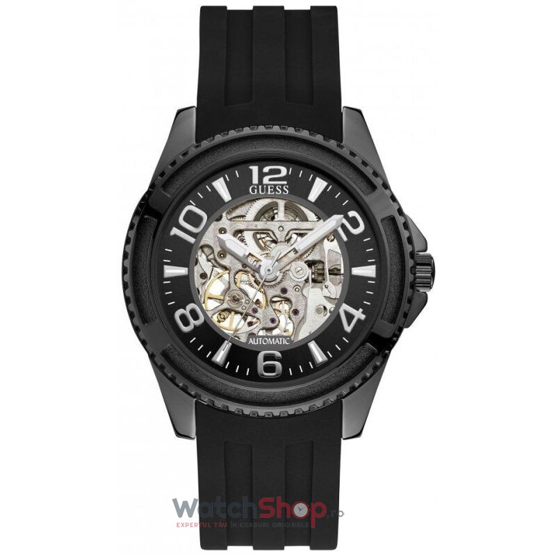 Ceas Guess Barbatesc Casual Negru ELITE W1268G1 Automatic Original cu Comanda Online