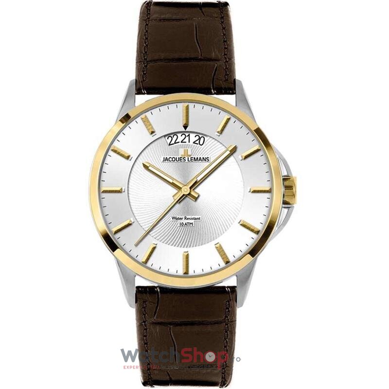 Ceas Jacques Lemans Barbatesc Casual Argintiu SYDNEY 1-1540H Quartz Original cu Comanda Online