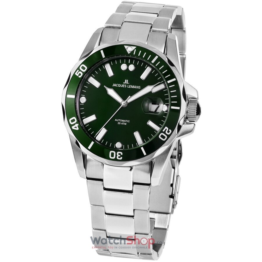 Ceas Jacques Lemans Barbatesc Casual Verde Liverpool 1-2014C Automatic Original cu Comanda Online