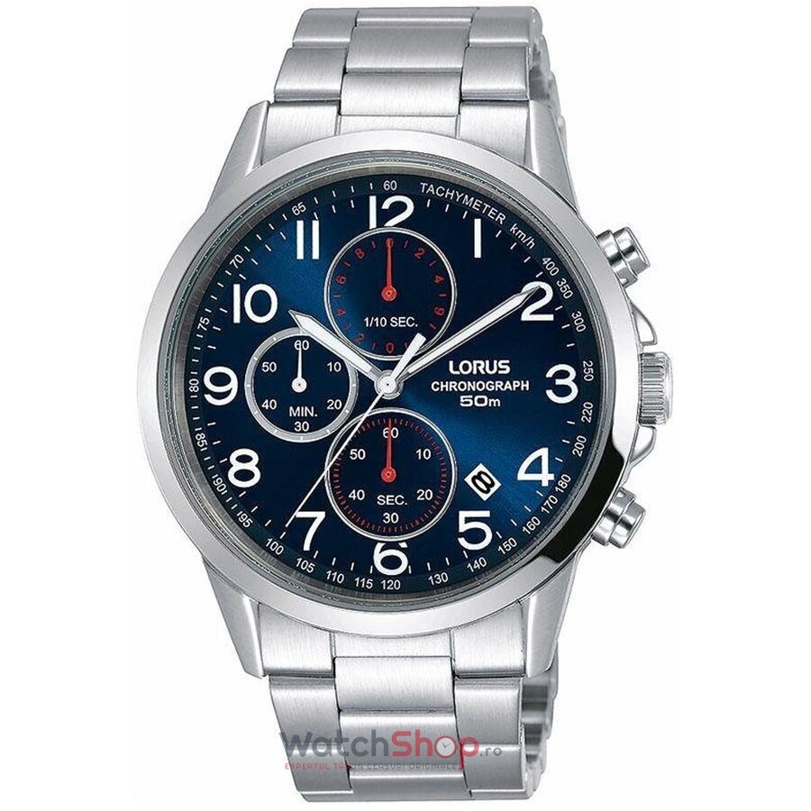 Ceas Barbatesc Casual Lorus by Seiko Albastru S RM367EX9 Promo Chronograph Quartz Original cu Comanda Online