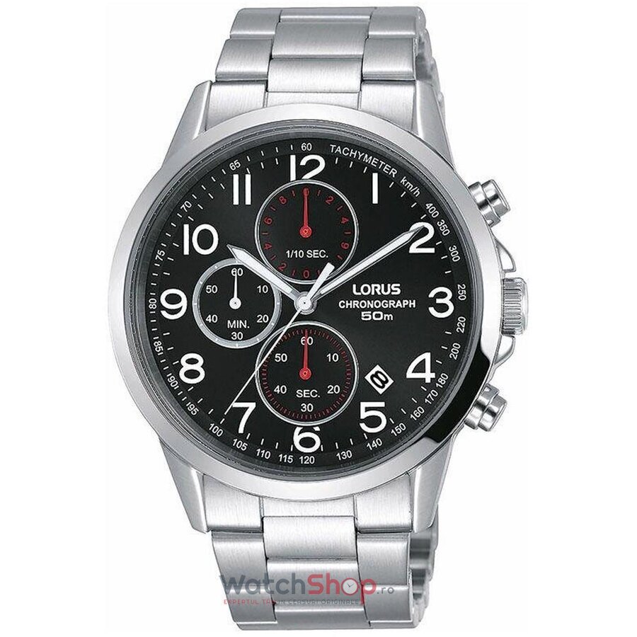 Ceas Barbatesc Casual Lorus by Seiko Negru S RM369EX9 Promo Chronograph Quartz Original cu Comanda Online