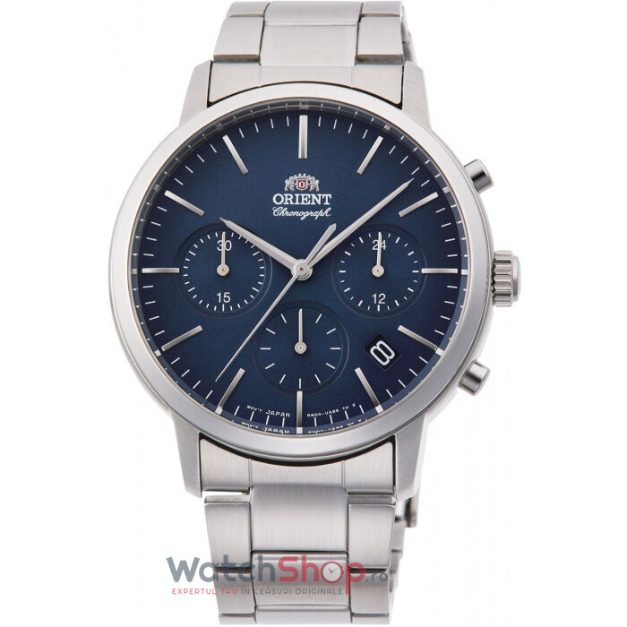 Ceas Orient Barbatesc Casual Albastru CHRONOGRAPH RA-KV0301L10B Quartz Original cu Comanda Online