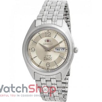 Ceas Barbatesc Casual Orient Bej THREE STAR FAB0000EC Automatic Original cu Comanda Online