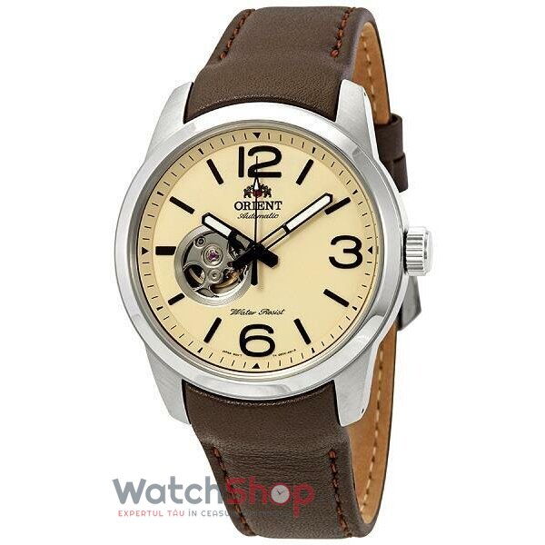 Ceas Orient Barbatesc Casual Crem FDB0C005Y0 Open Heart Automatic Original cu Comanda Online