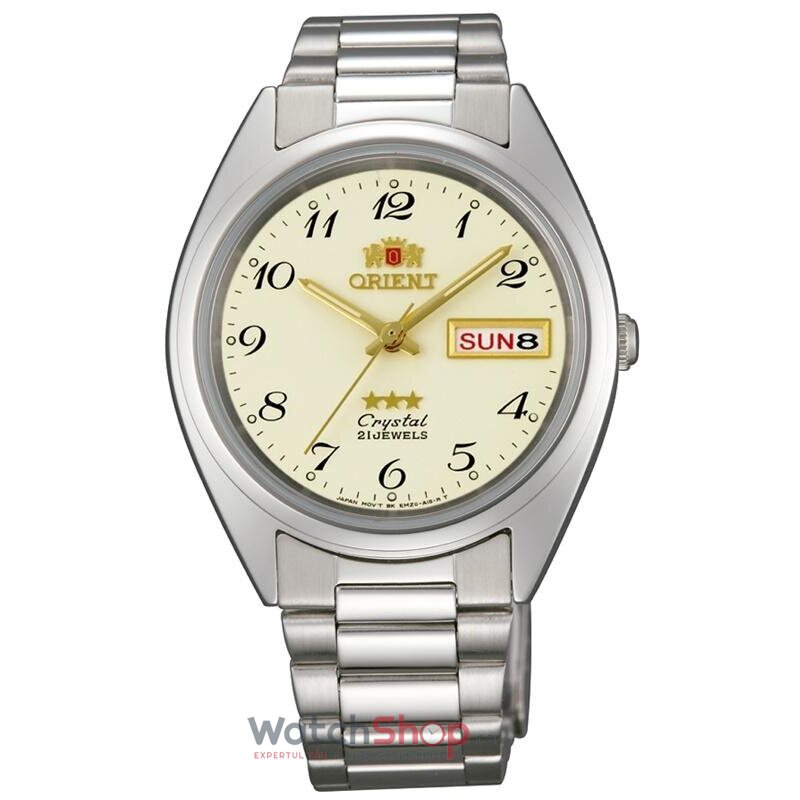 Ceas Barbatesc Casual Orient Crem THREE STAR FAB00003C9 Automatic Original cu Comanda Online