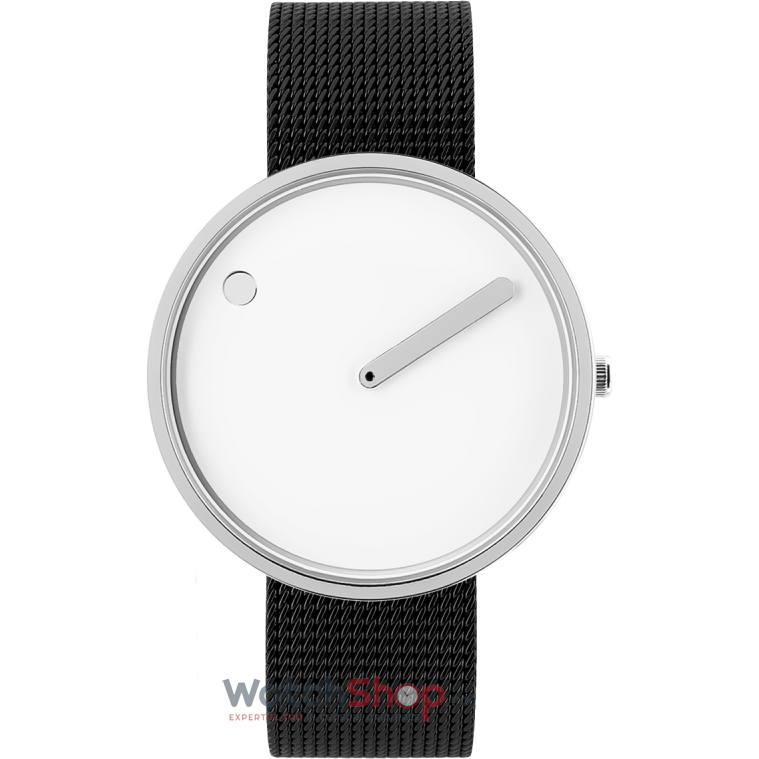 Ceas Barbatesc Casual PICTO Alb 43364-1020 Steel Mesh 40mm Quartz Original cu Comanda Online