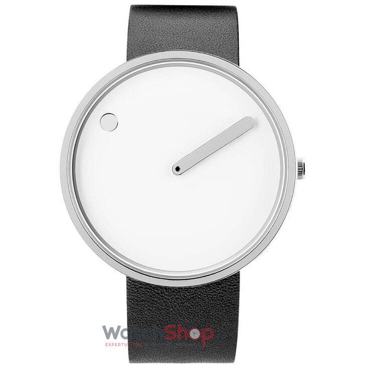 Ceas Barbatesc Casual PICTO Alb 43364-4120S Leather 40mm Quartz Original cu Comanda Online