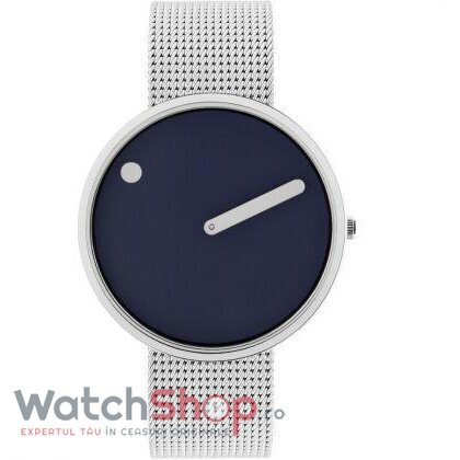 Ceas Barbatesc Casual PICTO Albastru Navy 43393-0820 Steel Mesh 40mm Quartz Original cu Comanda Online