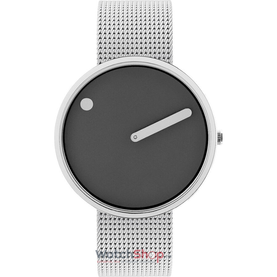 Ceas Barbatesc Casual PICTO Gri 43352-0820 Steel Mesh 40mm Quartz Original cu Comanda Online