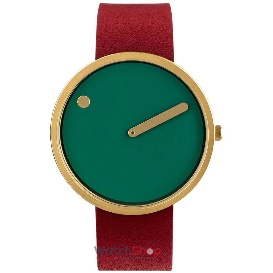 Ceas Barbatesc Casual PICTO Verde 43377-4320MG Leather 40mm Quartz Original cu Comanda Online