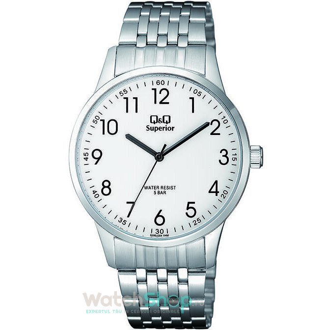 Ceas Barbatesc Casual Q&Q Alb Superior S280J204Y Quartz Original cu Comanda Online