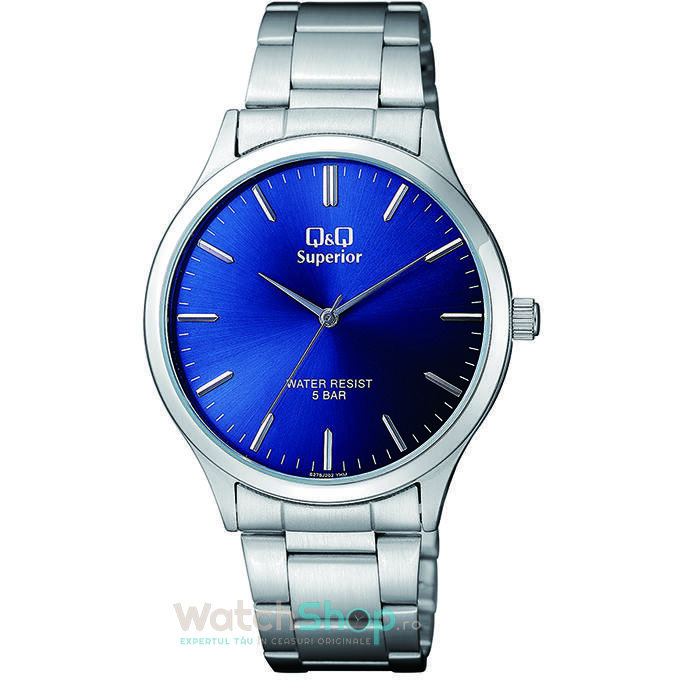 Ceas Barbatesc Casual Q&Q Albastru Superior S278J202Y Quartz Original cu Comanda Online