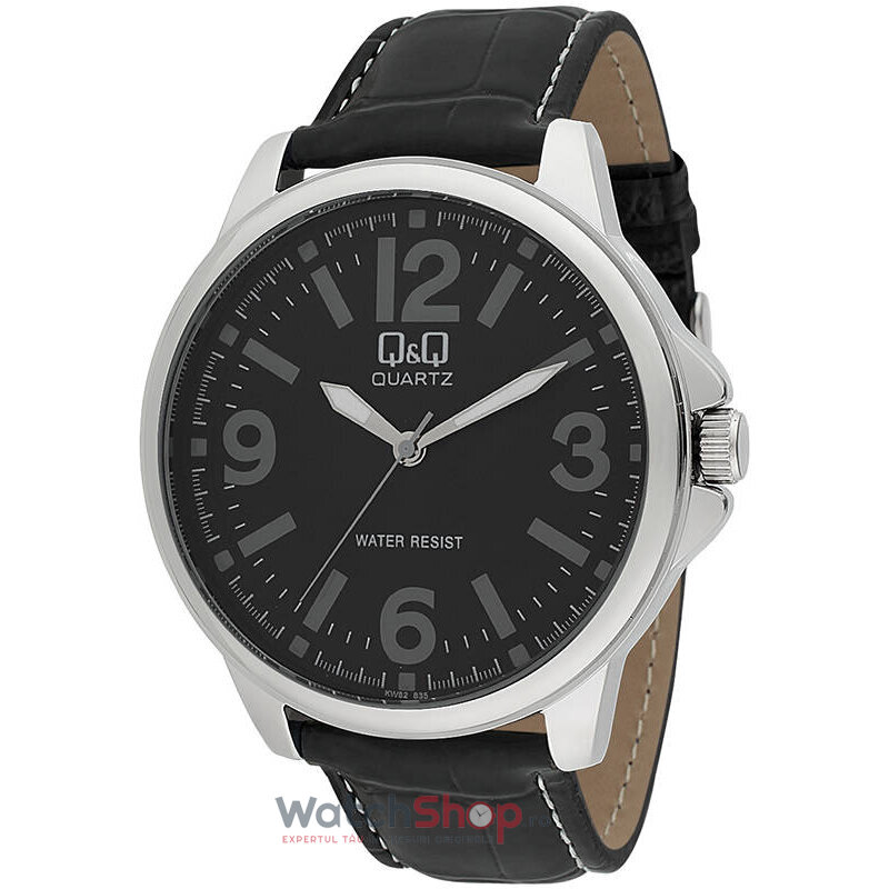 Ceas Barbatesc Casual Q&Q Negru STANDARD KW82J835Y Quartz Original cu Comanda Online