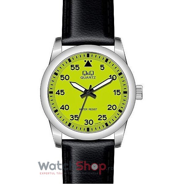 Ceas Barbatesc Casual Q&Q Verde deschis GU64J801Y Quartz Original cu Comanda Online