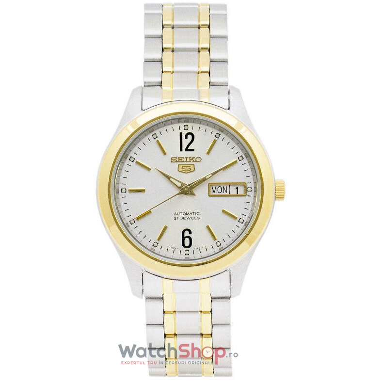 Ceas Seiko Barbatesc Casual Alb SEIKO 5 SNKM58K1 Automatic Original cu Comanda Online