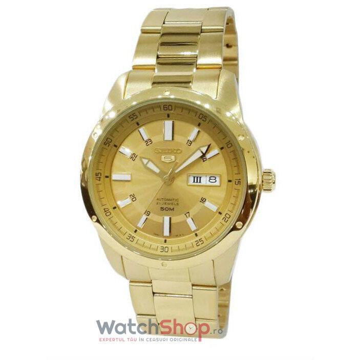 Ceas Seiko Barbatesc Casual Auriu SEIKO 5 SNKN18K1 Automatic Original cu Comanda Online