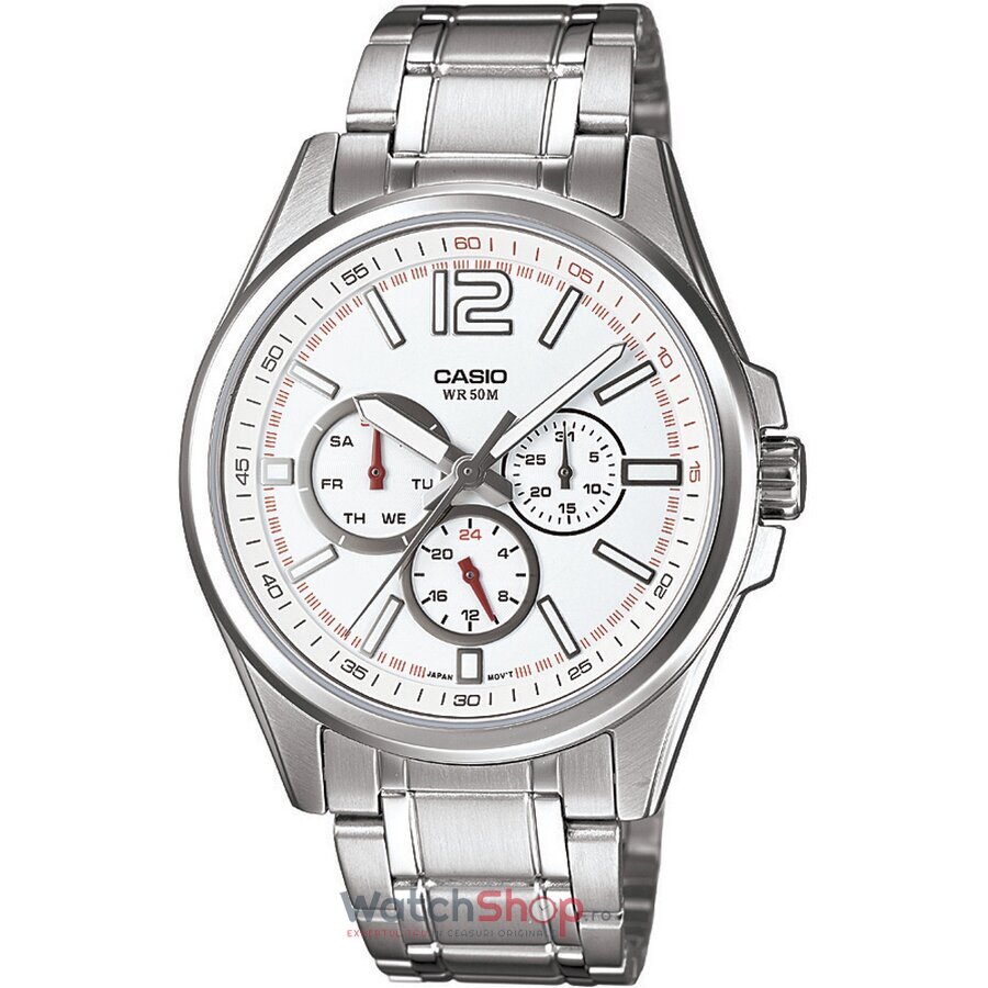 Ceas Barbatesc Casual-Sport Casio Alb MTP-1355D-7AVEF Quartz Original cu Comanda Online