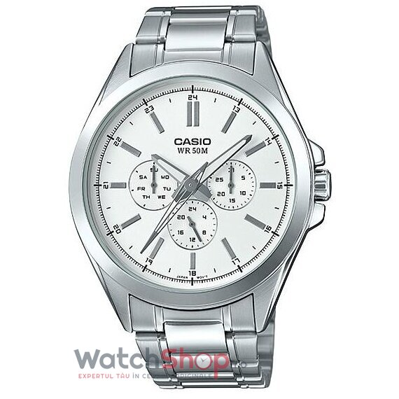 Ceas Barbatesc Casual-Sport Casio Alb MTP-SW300D-7AVDF Quartz Original cu Comanda Online