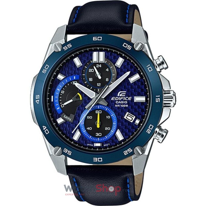 Ceas Casio Barbatesc Casual-Sport Albastru EDIFICE EFR-557BL-2AVUEF Quartz Original cu Comanda Online