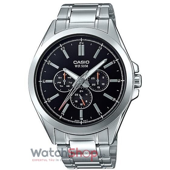 Ceas Barbatesc Casual-Sport Casio Negru MTP-SW300D-1AVDF Quartz Original cu Comanda Online