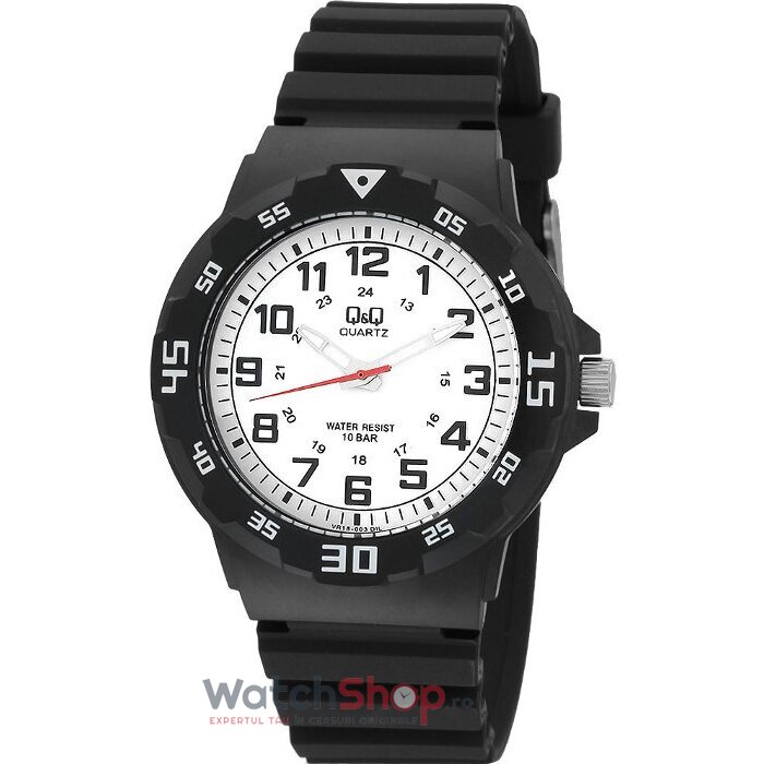 Ceas Barbatesc Casual-Sport Q&Q Alb VR18J003Y Quartz Original cu Comanda Online