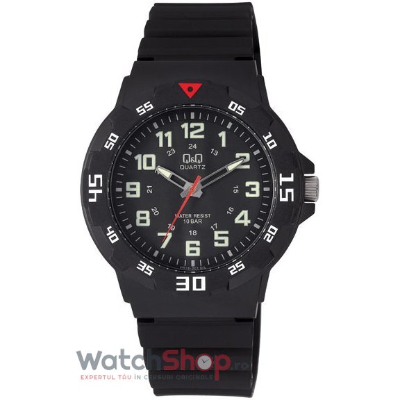 Ceas Q&Q Barbatesc Casual-Sport Negru VR18J001Y Quartz Original cu Comanda Online