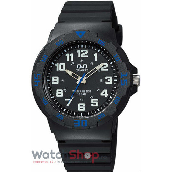 Ceas Barbatesc Casual-Sport Q&Q Negru VR18J007Y Quartz Original cu Comanda Online