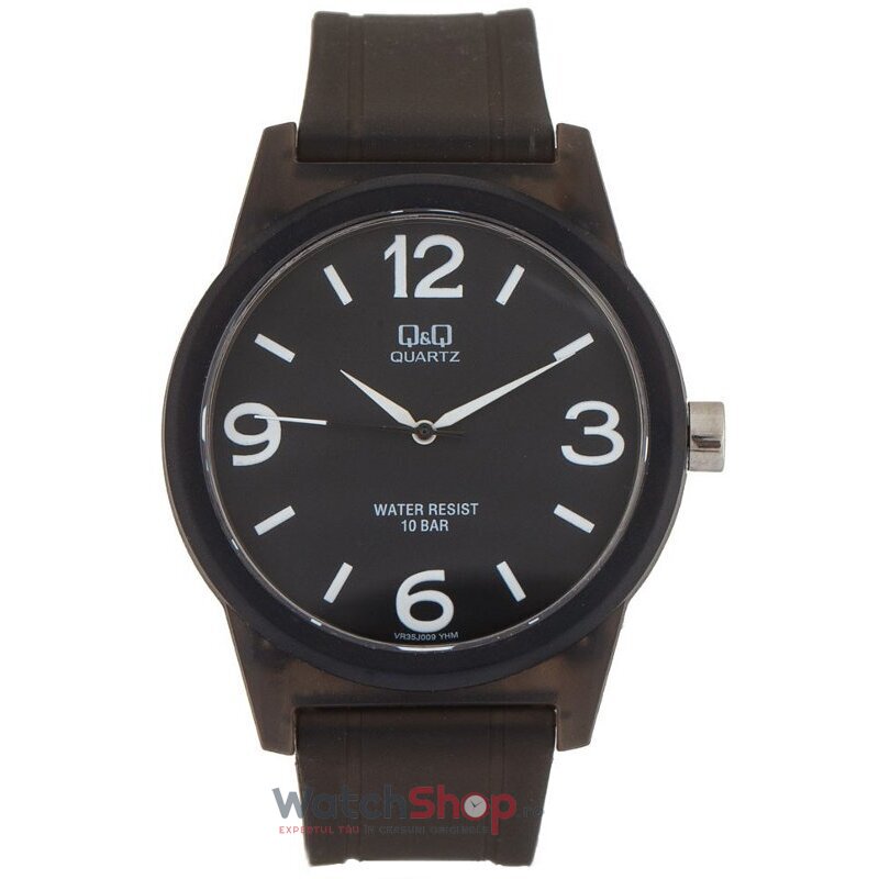 Ceas Barbatesc Casual-Sport Q&Q Negru VR35J009Y Quartz Original cu Comanda Online