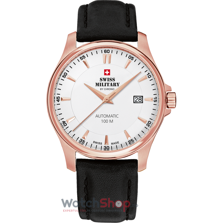 Ceas Swiss Military Barbatesc Casual Alb by CHRONO SMA34025.10 Automatic Original cu Comanda Online