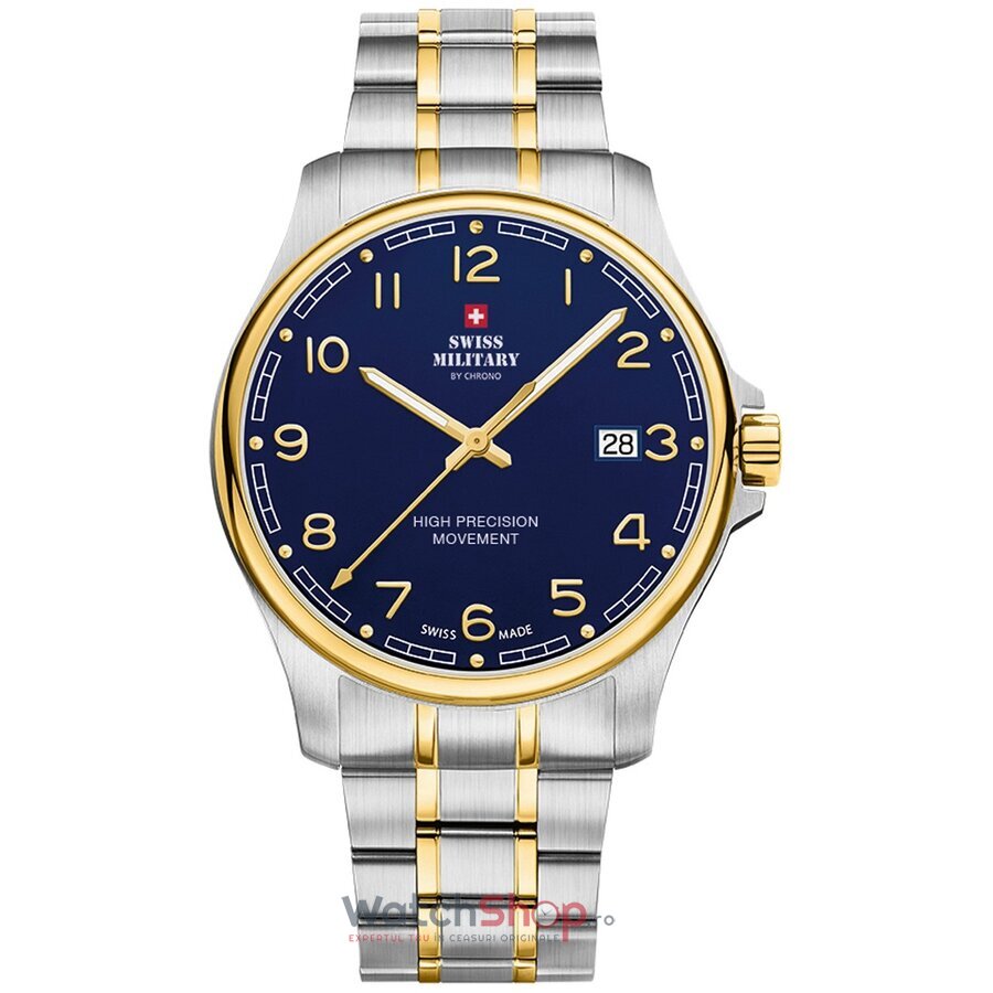 Ceas Swiss Military Barbatesc Casual Albastru by Chrono SM30200.21 Quartz Original cu Comanda Online