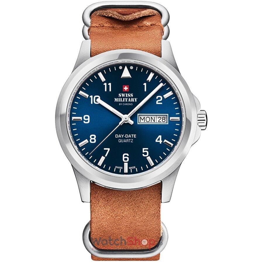 Ceas Swiss Military Barbatesc Casual Albastru by Chrono SM34071.05 Quartz Original cu Comanda Online