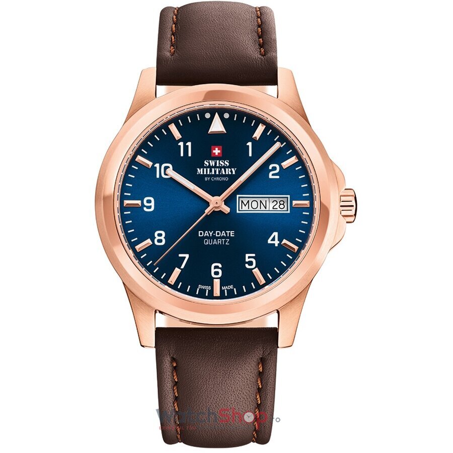 Ceas Swiss Military Barbatesc Casual Albastru by Chrono SM34071.08 Quartz Original cu Comanda Online