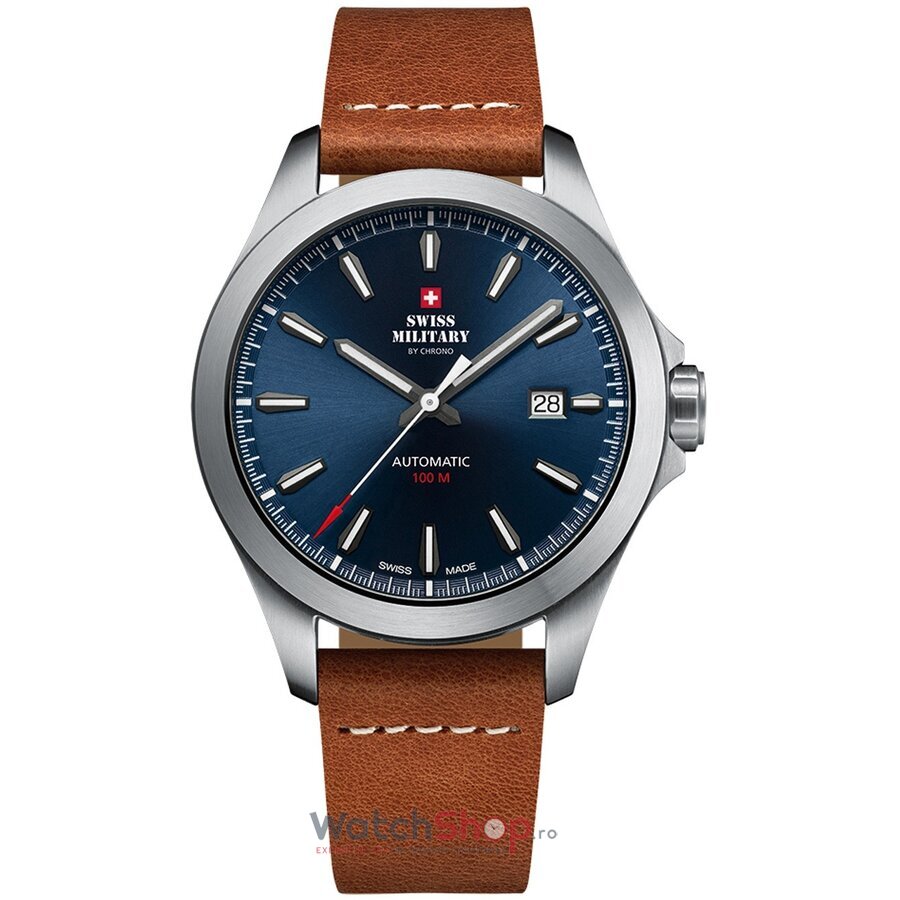 Ceas Swiss Military Barbatesc Casual Albastru by Chrono SMA34077.09 Automatic Original cu Comanda Online