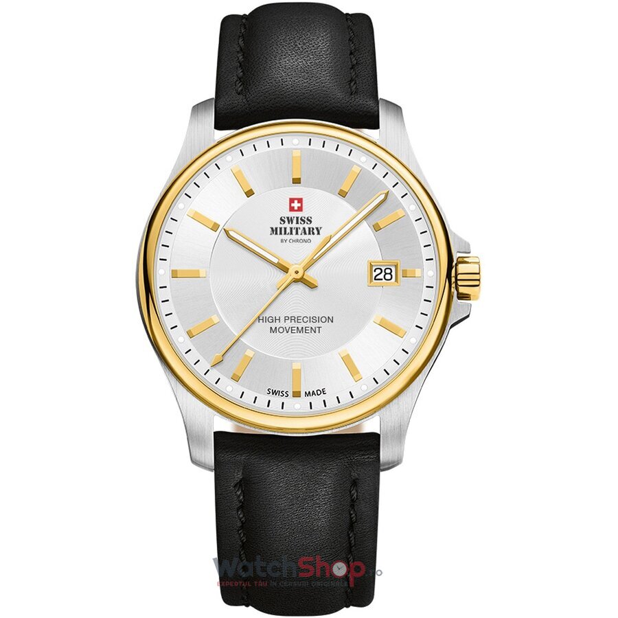 Ceas Swiss Military Barbatesc Casual Argintiu by Chrono SM30200.14 Quartz Original cu Comanda Online