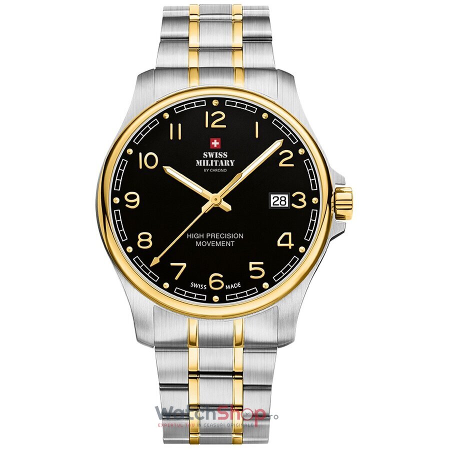 Ceas Swiss Military Barbatesc Casual Negru by Chrono SM30200.19 Quartz Original cu Comanda Online