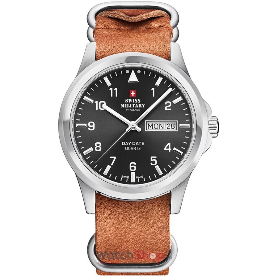 Ceas Swiss Military Barbatesc Casual Negru by Chrono SM34071.06 Quartz Original cu Comanda Online