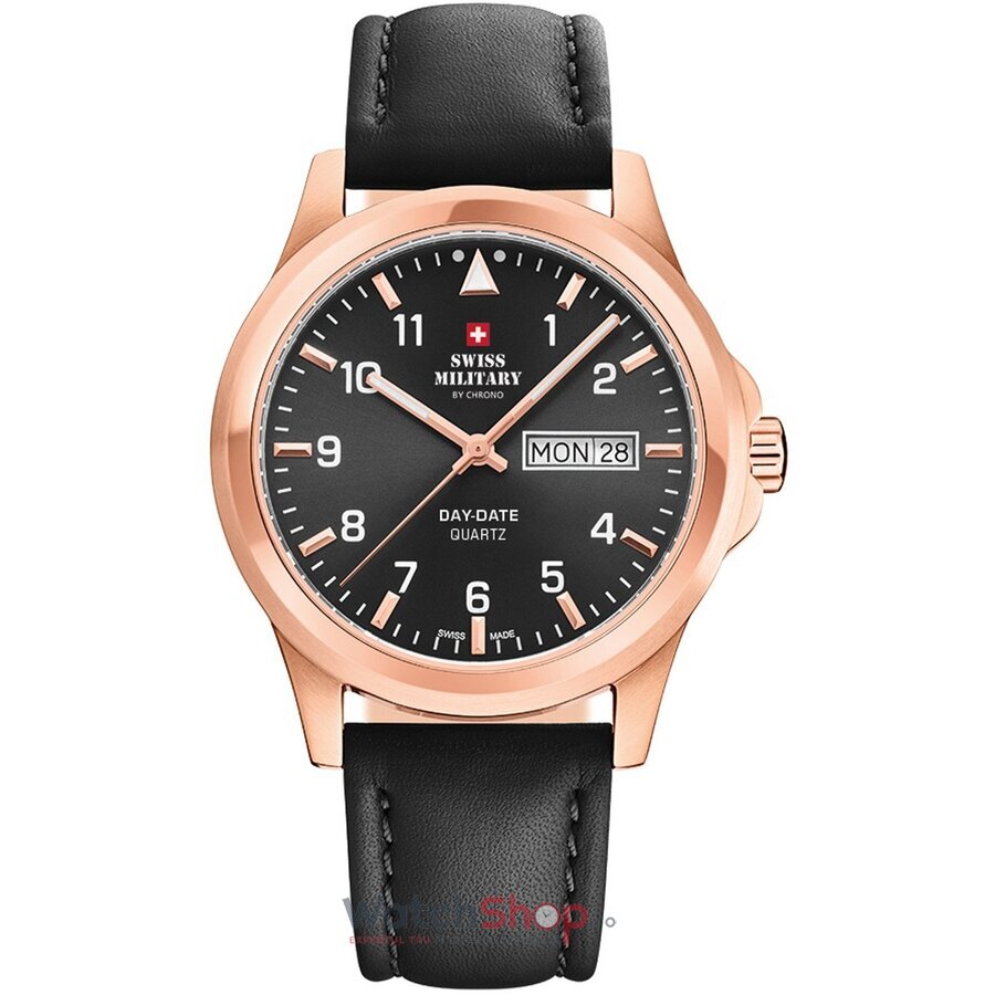 Ceas Swiss Military Barbatesc Casual Negru by Chrono SM34071.09 Quartz Original cu Comanda Online