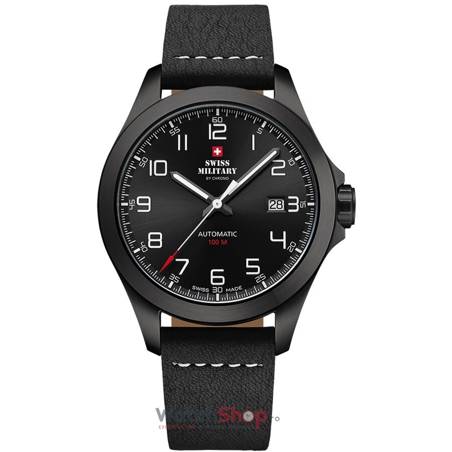 Ceas Swiss Military Barbatesc Casual Negru by Chrono SMA34077.04 Automatic Original cu Comanda Online