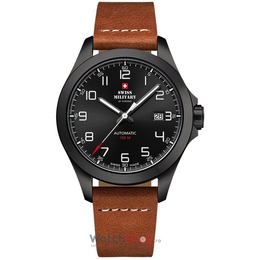 Ceas Swiss Military Barbatesc Casual Negru by Chrono SMA34077.05 Automatic Original cu Comanda Online