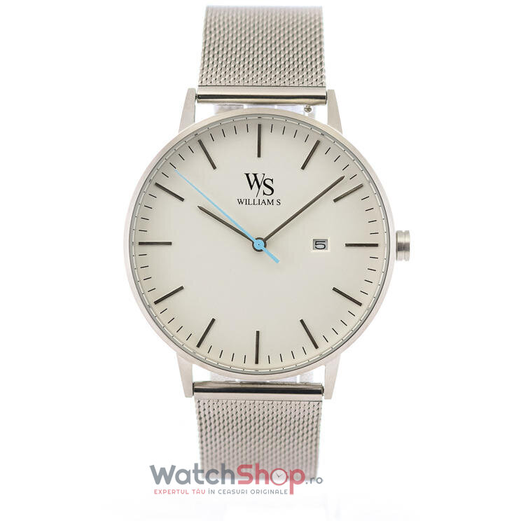 Ceas Barbatesc Casual William S. Alb The Guard Quartz Original cu Comanda Online