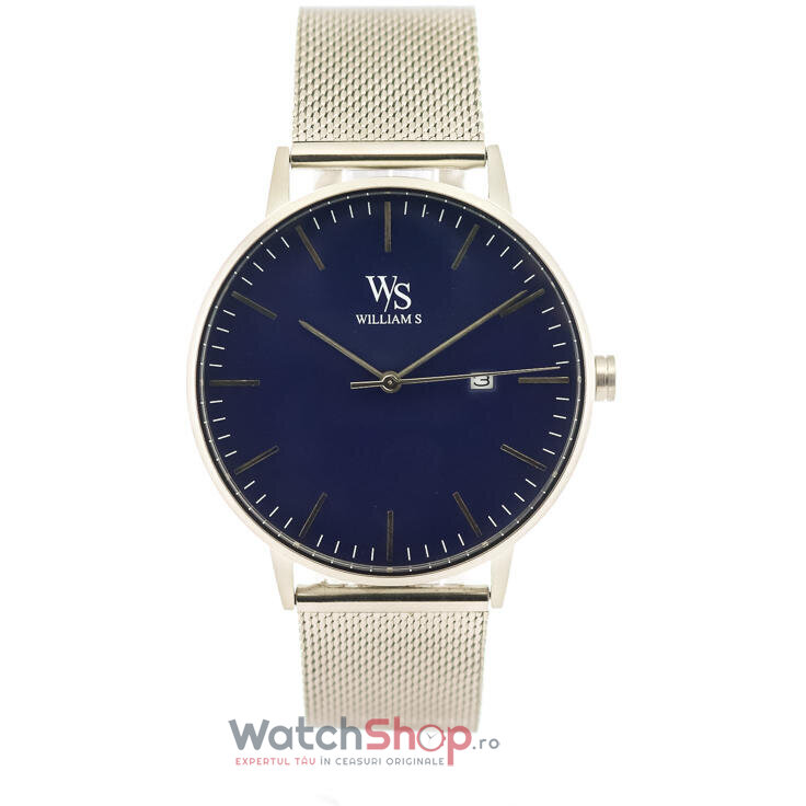 Ceas Barbatesc Casual William S. Albastru King’s Guard Quartz Original cu Comanda Online