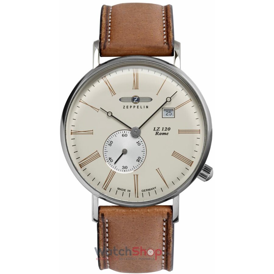 Ceas Barbatesc Casual Zeppelin Crem LZ120 ROME 7134-5 Quartz Original cu Comanda Online