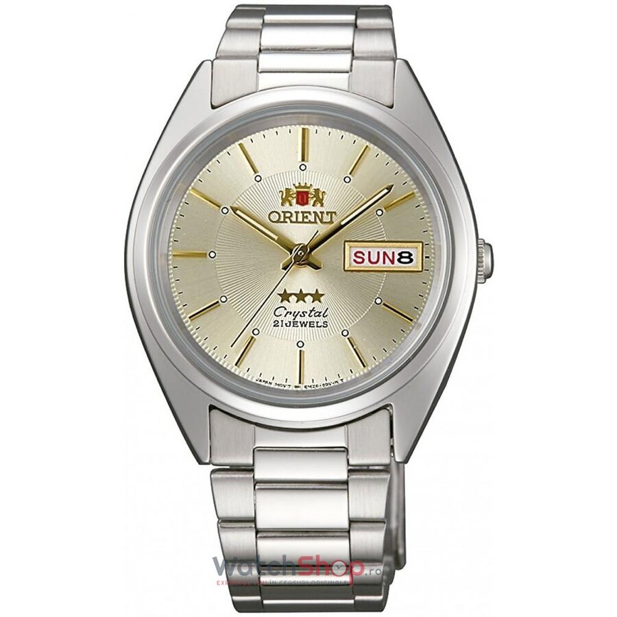 Ceas Barbatesc Elegant Orient Auriu Three Star FAB00006C Automatic Original cu Comanda Online